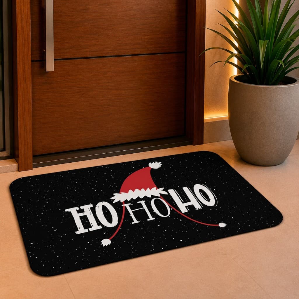 Tapete de Porta Natalino Feliz Natal Antiderrapante Direto de Fabrica.