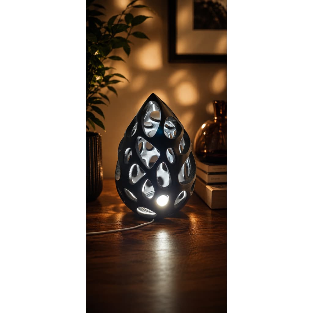 Luminária Decorativa Gota Orgânica 3D | Iluminação Moderna e Aconchegante | 20 x 15 cm