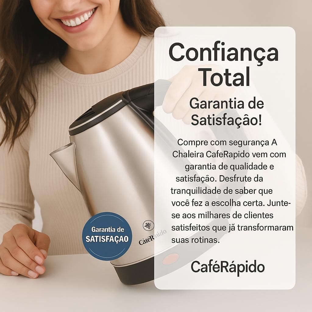 Chaleira Elétrica Inox 1,8 Litros  127 v 1000W Aquecimento Rápido