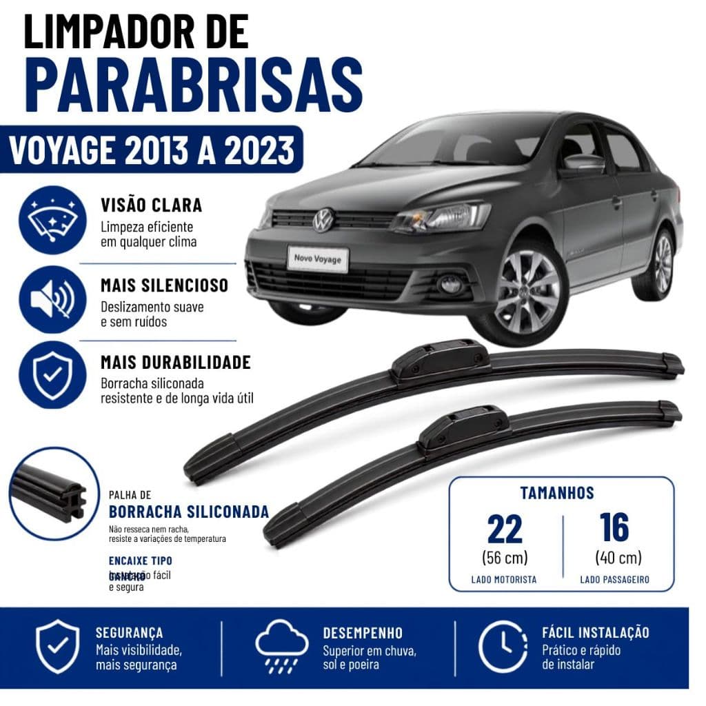 Par Palheta Limpador Para Brisa Voyage 2013 2014 2015 2016 2017 2018 2019 2020 2021 2022 2023