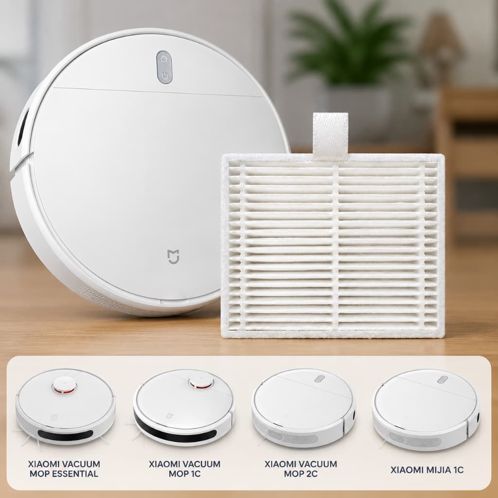 Filtro HEPA Compatível Xiaomi Vacuum Mop Essential 1C 2C S20 D106 E12 E10 B112 Mijia Aspirador Robô
