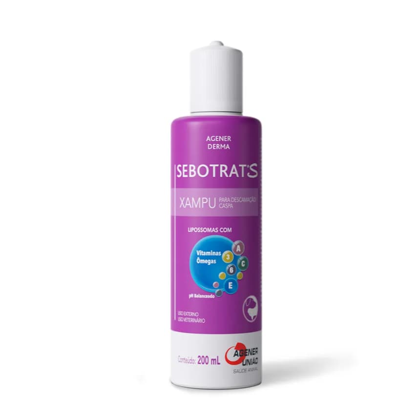 Sebotrat S Shampoo Tratamento Descamação/Caspa Em Cães e Gatos 200ml