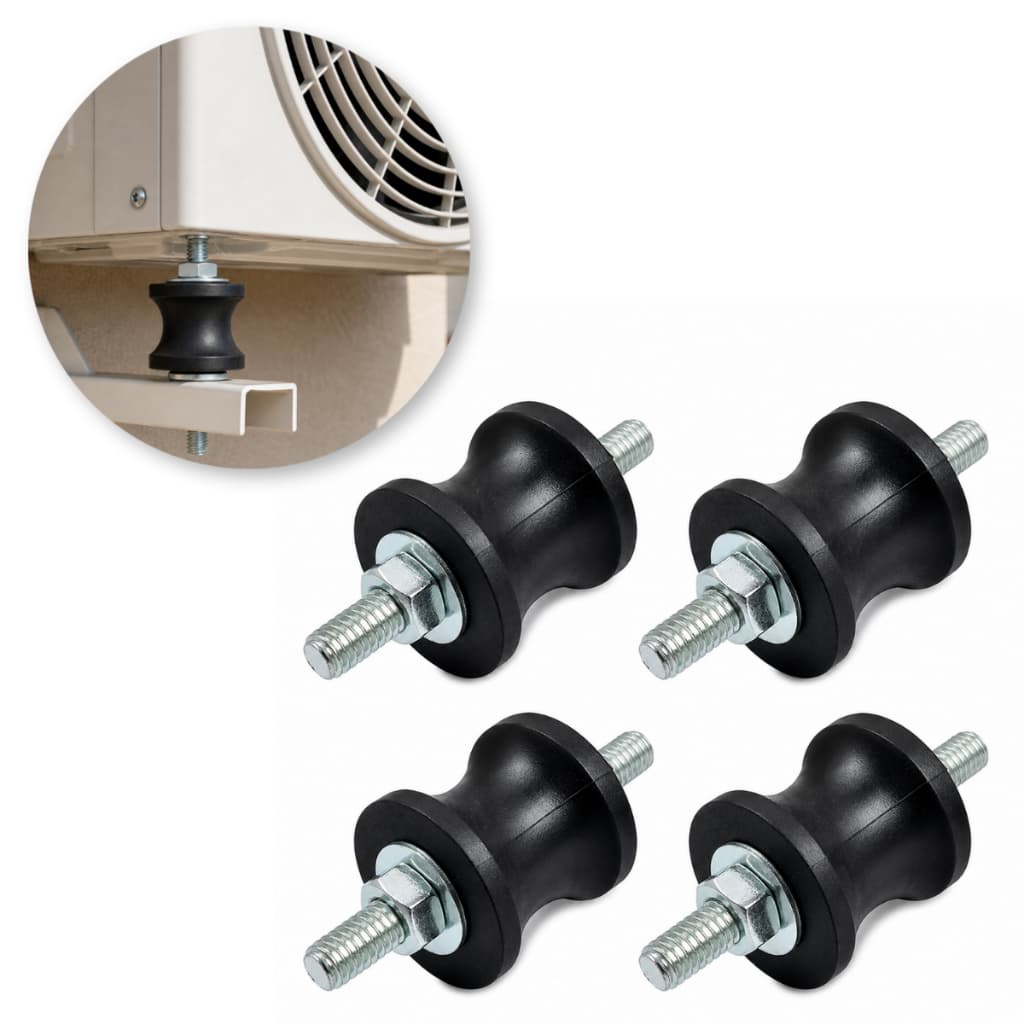 Kit 4un Amortecedor Coxim Anti Ruído Condensadora Ar Condicionado Split Parafuso 5/16