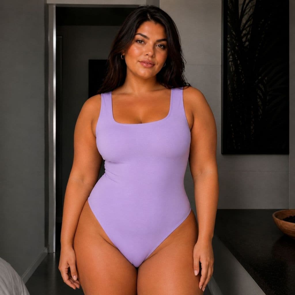 Body Feminino Plus Sazi Decote Quadrada Suplex Alça Grossa Variação De Cores