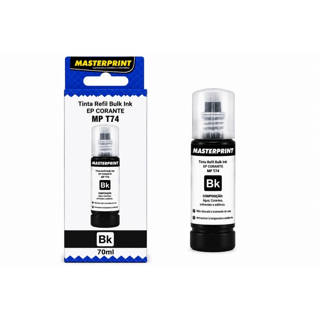 REFIL TINTA COMPATÍVEL EPSON MP T574 70ML MASTERPRINT  l8050 C11CK3730 - Epson