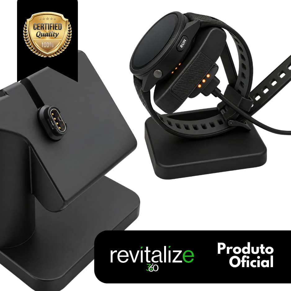 Suporte Base Mesa Carregador para Relógio Garmin Estação de Carregamento Compacta Organiza o Cabo