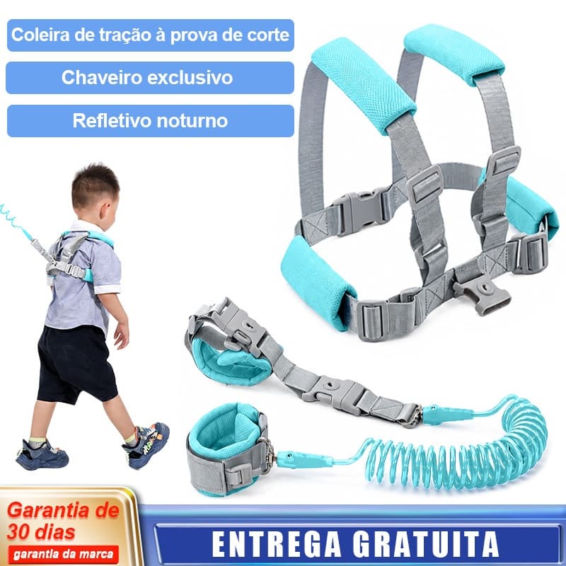 Coleira Anti-Perda 2em1 Infantil - Travas Segurança