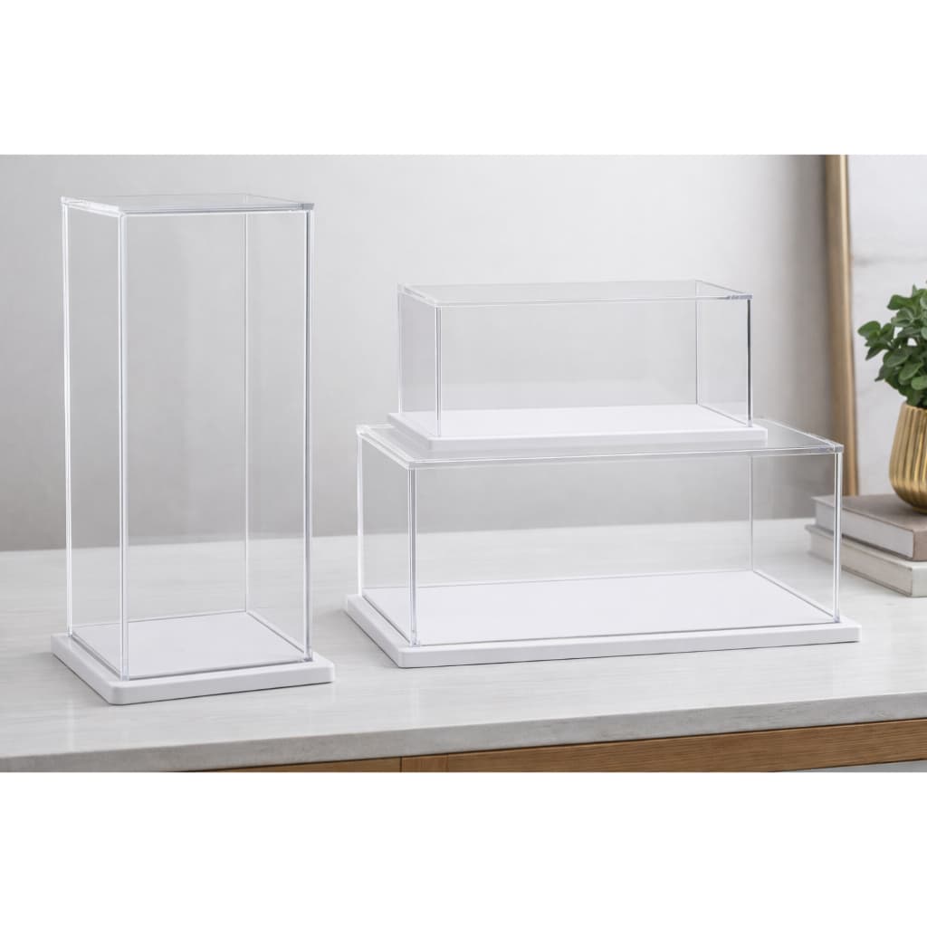 6 und Caixa Acrílico Transparente Organizador Display Cúpula com base