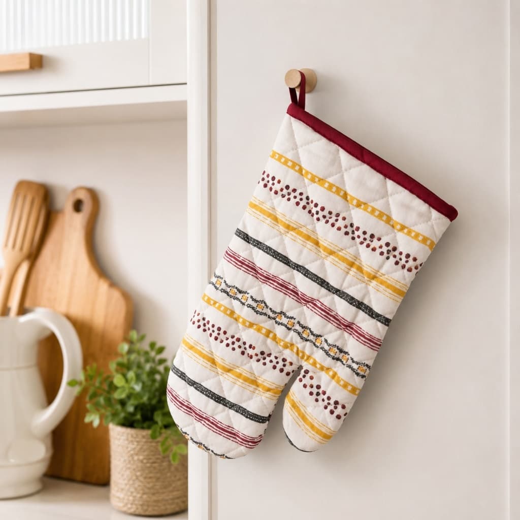 Luva Térmica de Cozinha Acolchoada Estampada para Forno e Churrasqueira Creative Co-op