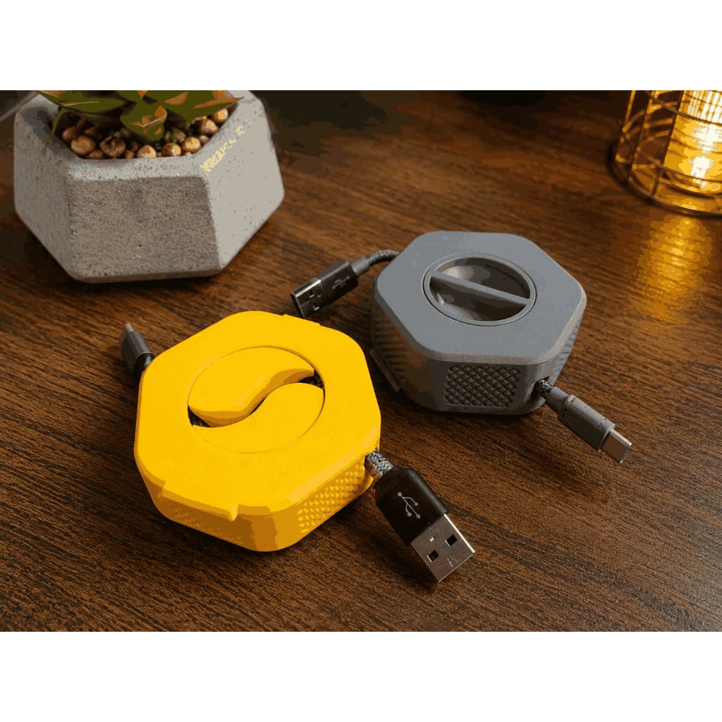 Organizador de Cabos Portátil 3D | Porta Fios para Carregador, Fone e USB | Diversas Cores