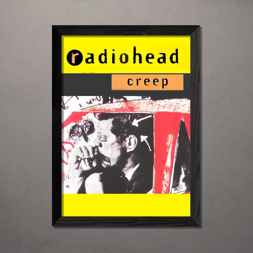 Quadro Decorativo Radiohead Creep A4 C Vidro