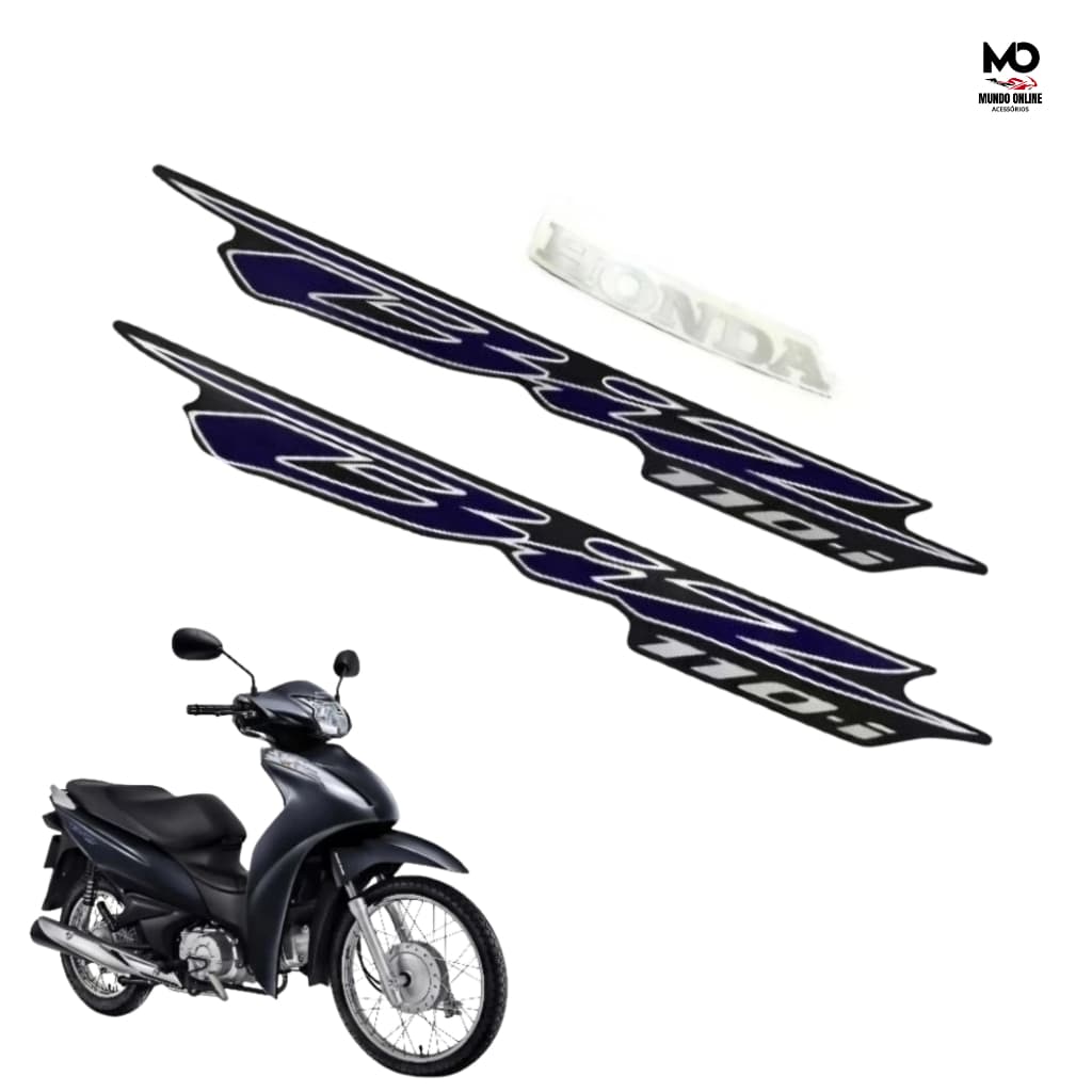 Kit Faixa Adesivo Jogo Completo Biz 110i 2020-2021 Cinza