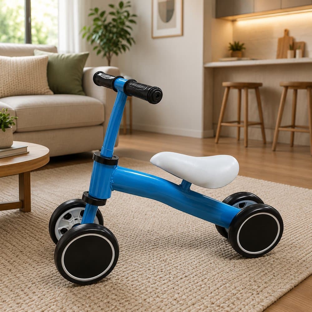Bicicleta Infantil Sem Pedal De Equilíbrio Treino Aprendizado Resistente Promoção Azul e Rosa