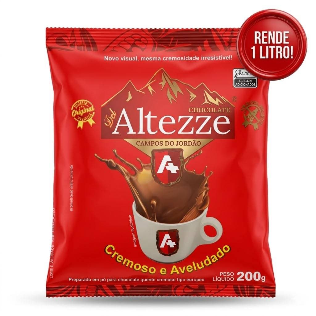 Chocolate Quente Cremoso Campos Do Jordão Del Altezze (Suisse Chocolate) 200g Sem Glúten Sem Lactose