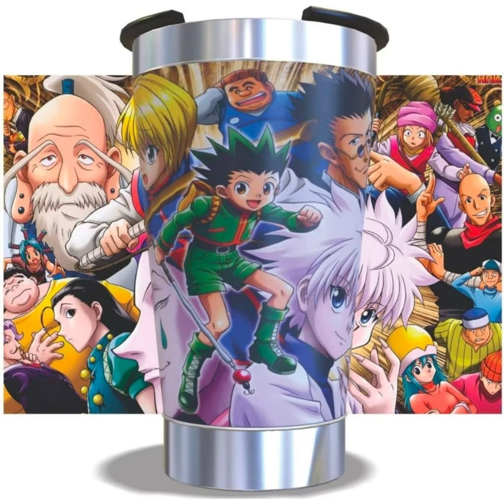 Copo Térmico Inox 473ml Personalizado com Tampa para Uso Diário Presente Criativo para Amantes de Anime
