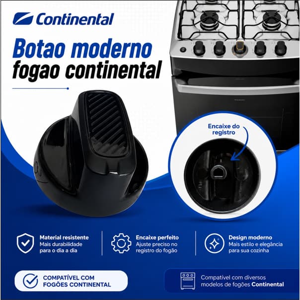 Botão Fogão Continental NOVO