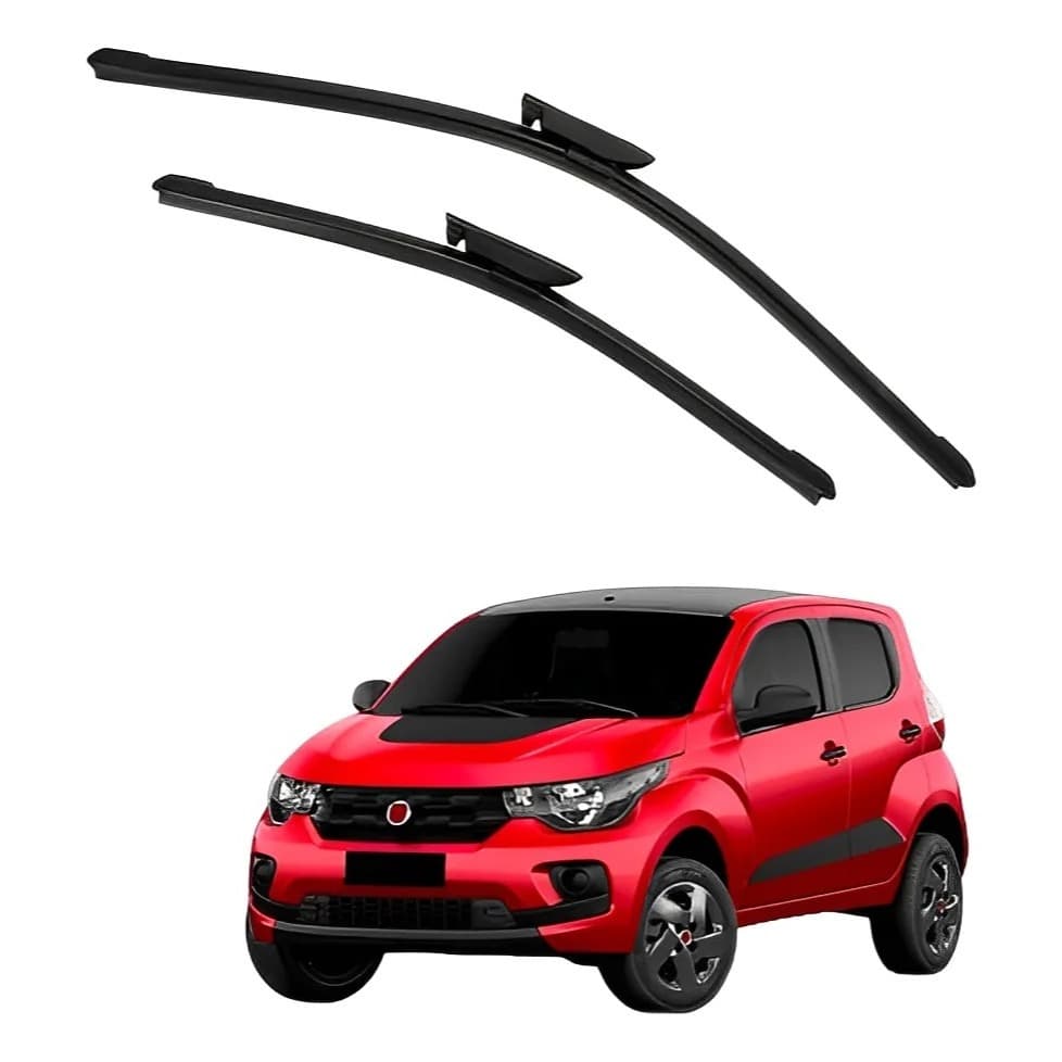 Par Palhetas Limpador de Parabrisa Silicone Fiat Mobi 2022 a 2026