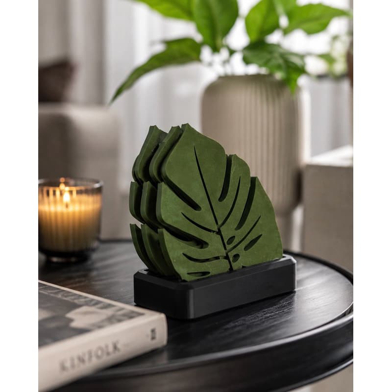 Folhas Tropicais Premium – Kit Porta-Copos Monstera