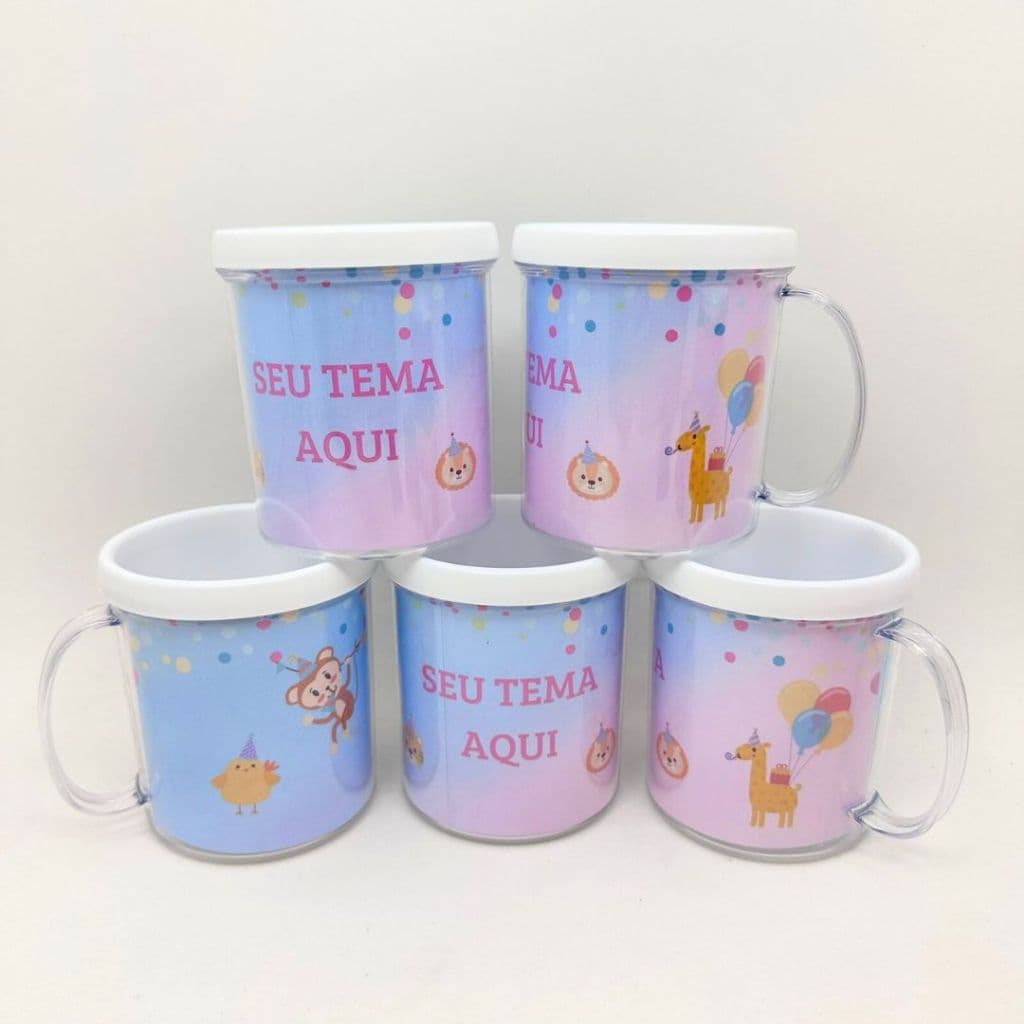 Caneca Personalizada Lembrancinha Festa Infantil | Informe o tema da festa | Caneca para foto