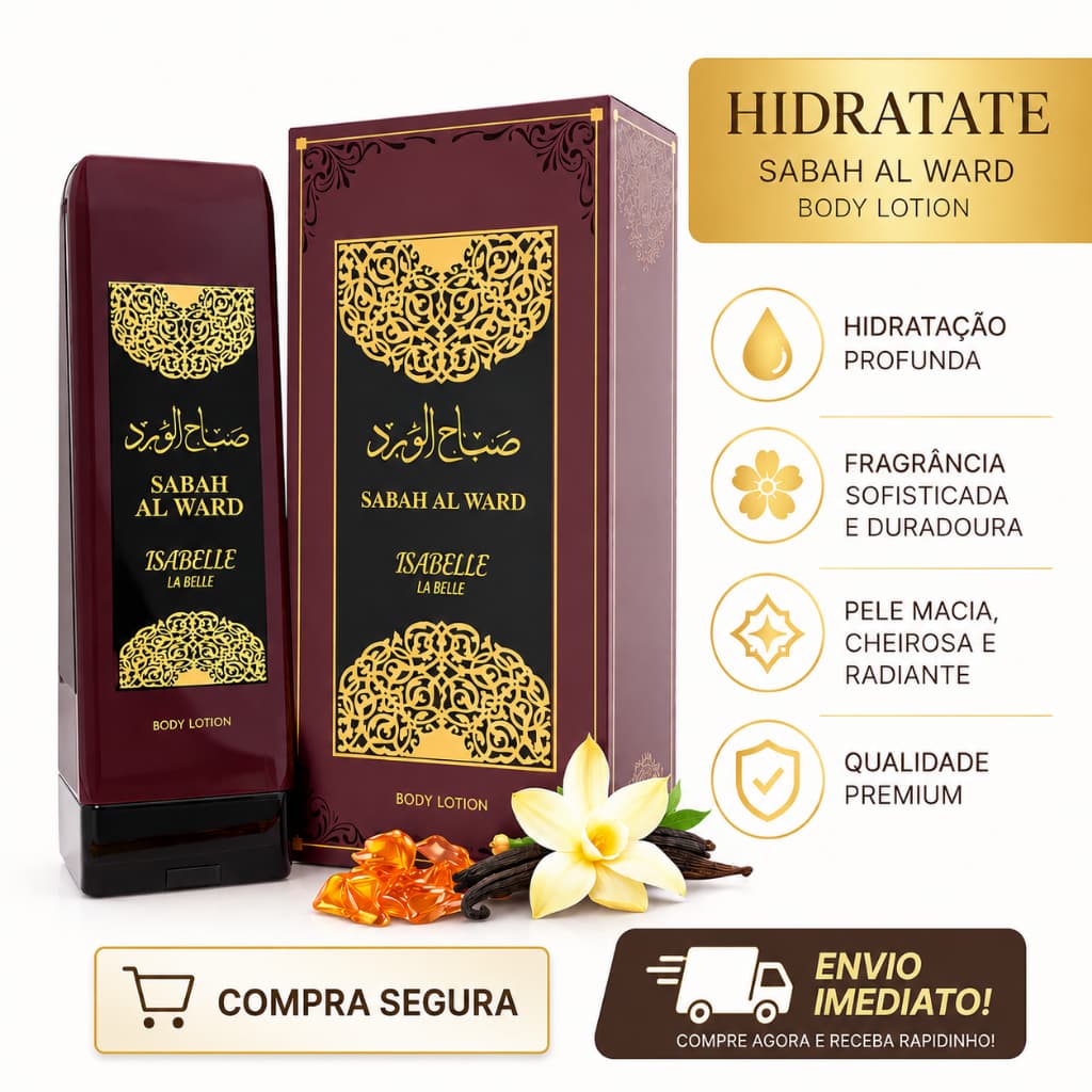Creme Hidratante Corporal Perfumado Árabe Sabah Al Ward 200g Premium