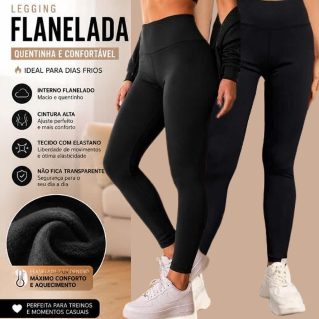 Leeg Calças flaneladas Com Elastico na Cintura de malha suplex forradas grossa cintura alta