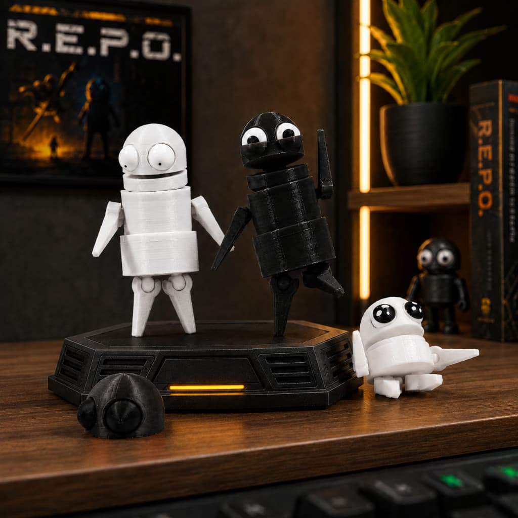 Boneco R.E.P.O Semibot Articuladas Para Coleção Gamer Prateleira Colecionadores