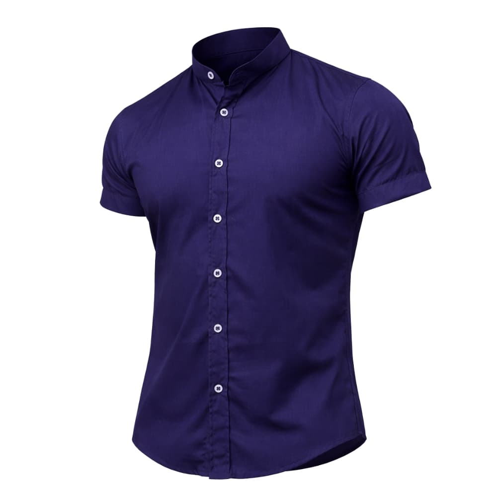 Camisa Gola Padre Masculino Manga Curta Tricoline Premium Casual Algodão