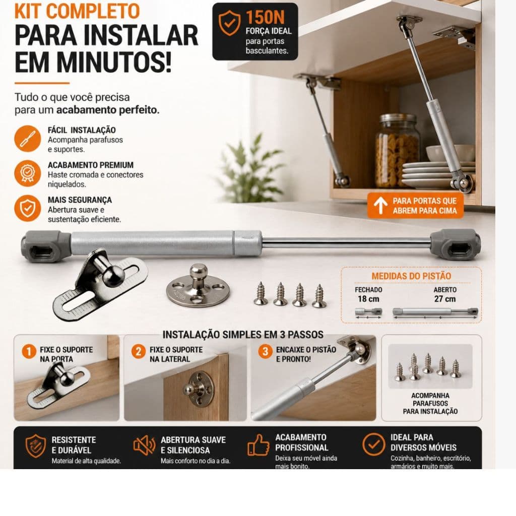 Pistão A Gás P Portas De Moveis Armário Força Pressão 150n