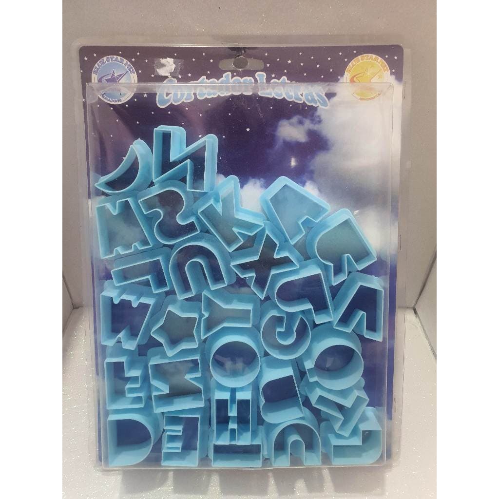 Cortador Letras 3,5cm c/ 28peças Alfabeto Biscuit Pasta Americana Bolo Cookie Cerâmica Artesanato