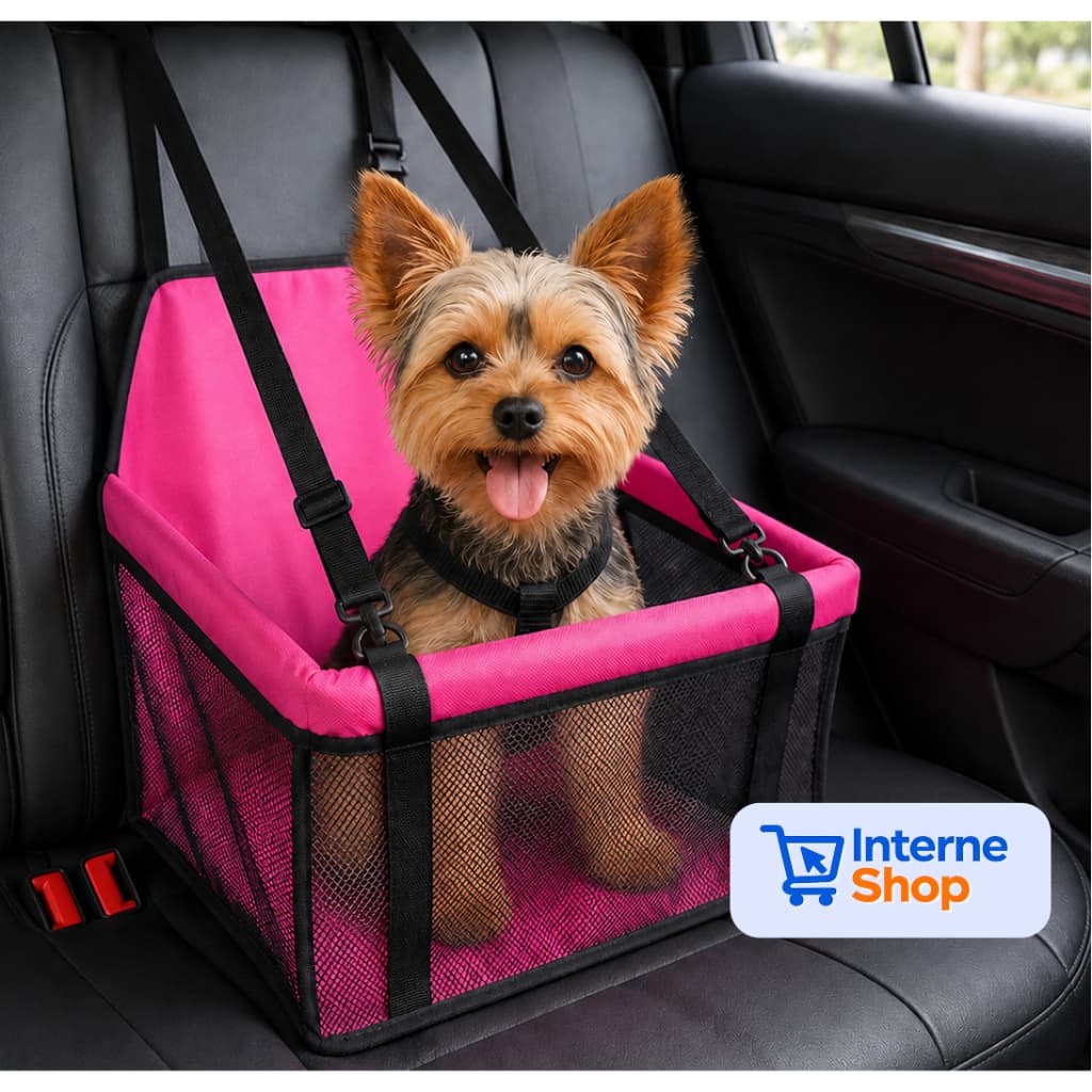 Cadeirinha Luxo para Pet – Transporte no Carro – Cachorros e Gatos até 10kg - Assento
