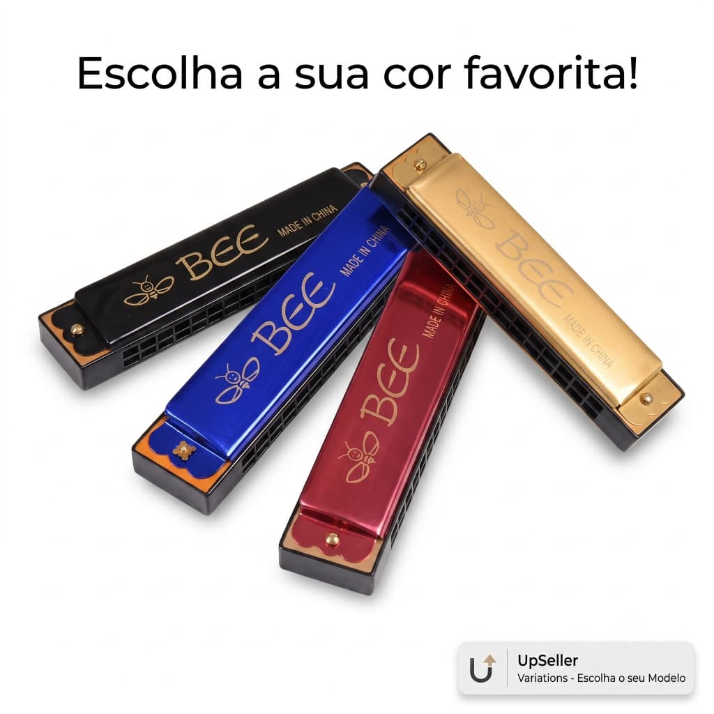 Gaita Musical Infantil Harmonica 16 Furos 32 Tons Instrumento Sopro Educativo