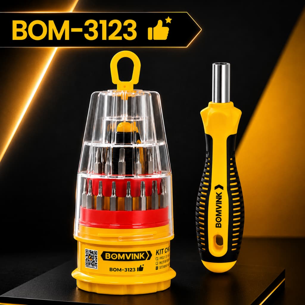 Kit Chaves 31 Unidades de precisão Alen Torx Fendas