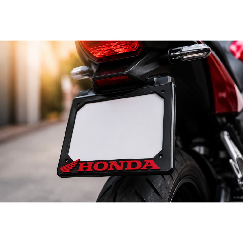Moldura Decorativa para Placa de Moto Honda | Acessório em PETG | Estilo Esportivo