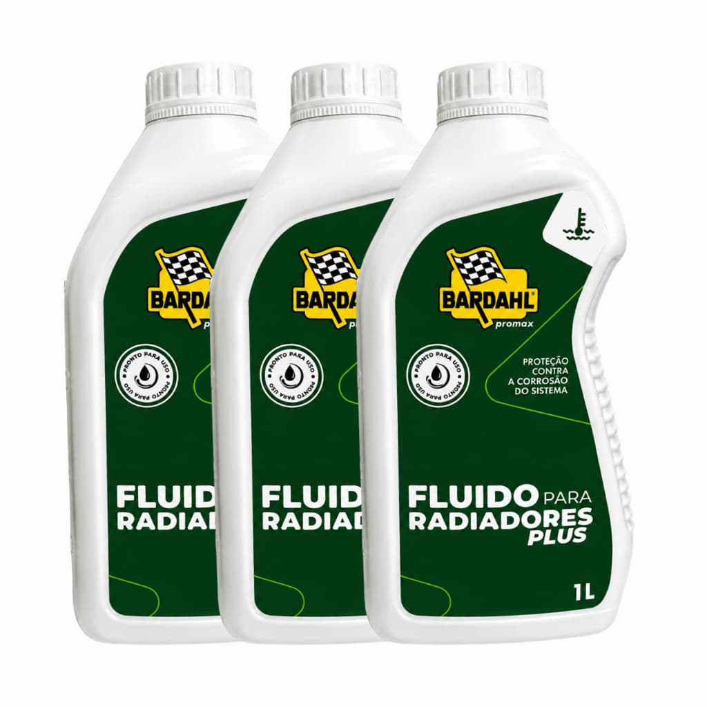 Kit 3 Aditivos Fluido Radiador Bardahl Verde Pronto Para Uso Proteção Motor Arrefecimento Radiadores