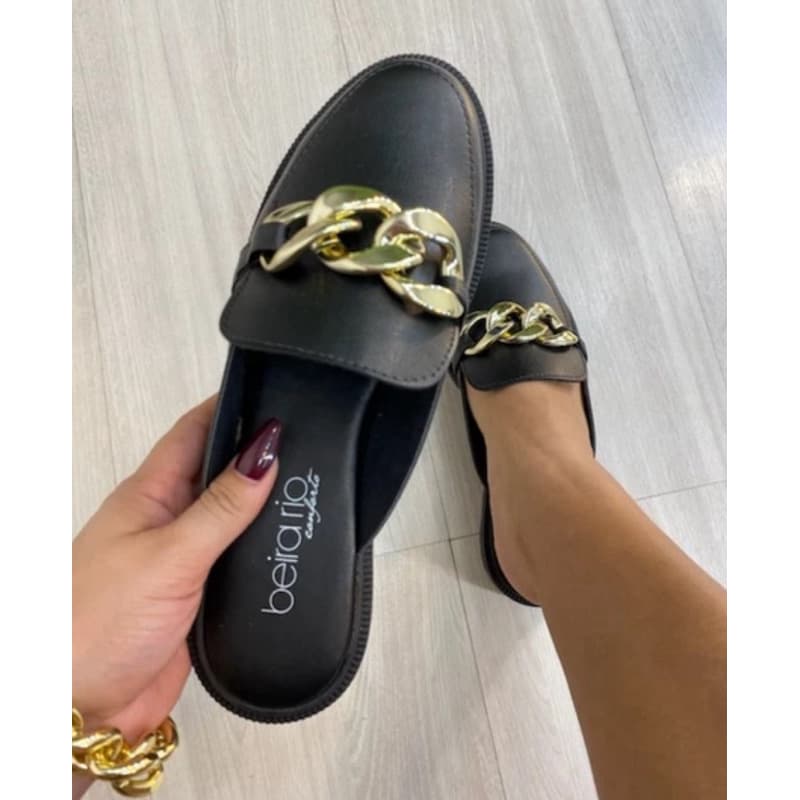 Mocassim Feminino Beira Rio - Preto - Off - Super confortável e estiloso