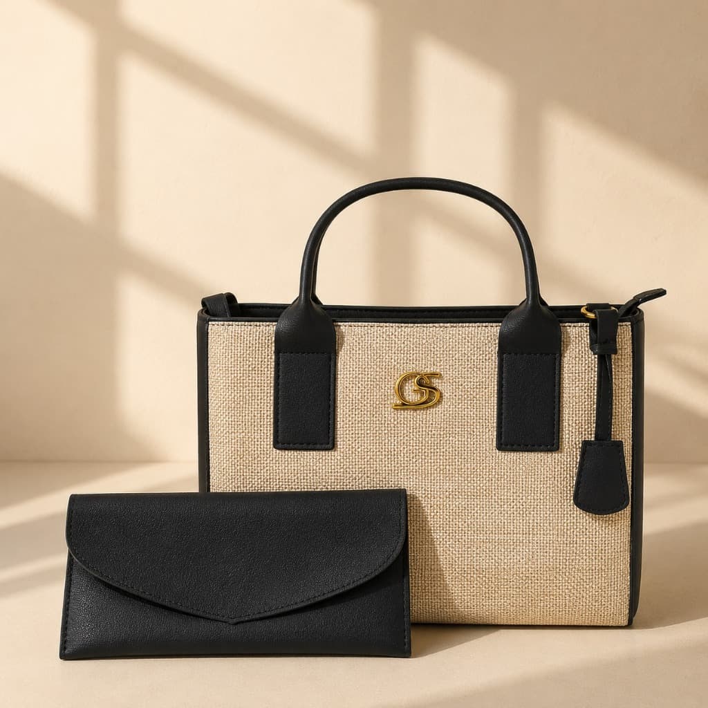 Kit Bolsa Feminina Tecido + NECESSERIE