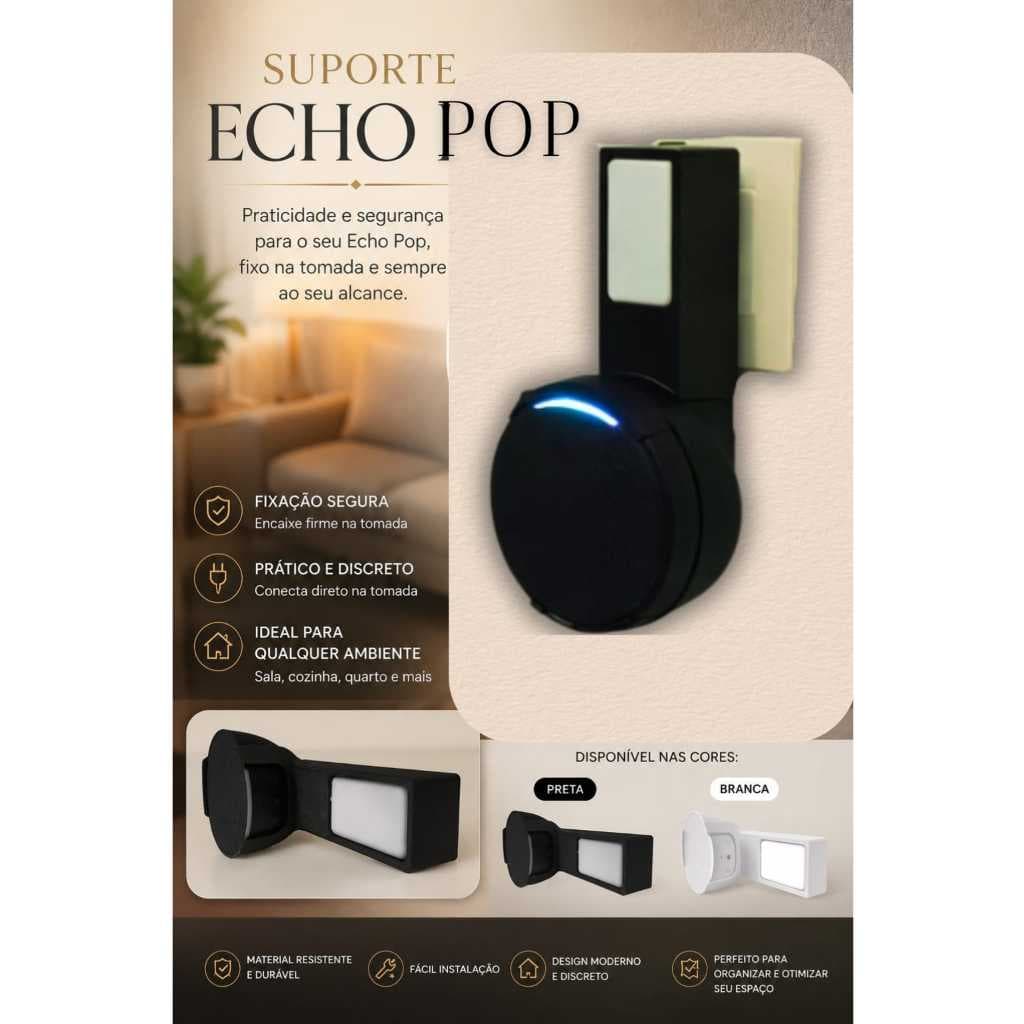 Suporte Alexa Echo Pop de parede Em 3D