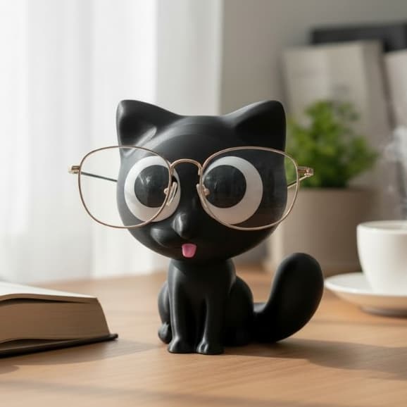 Suporte Para Óculos Gatinho Porta Óculos Organizador Mesa Decoração Criativa