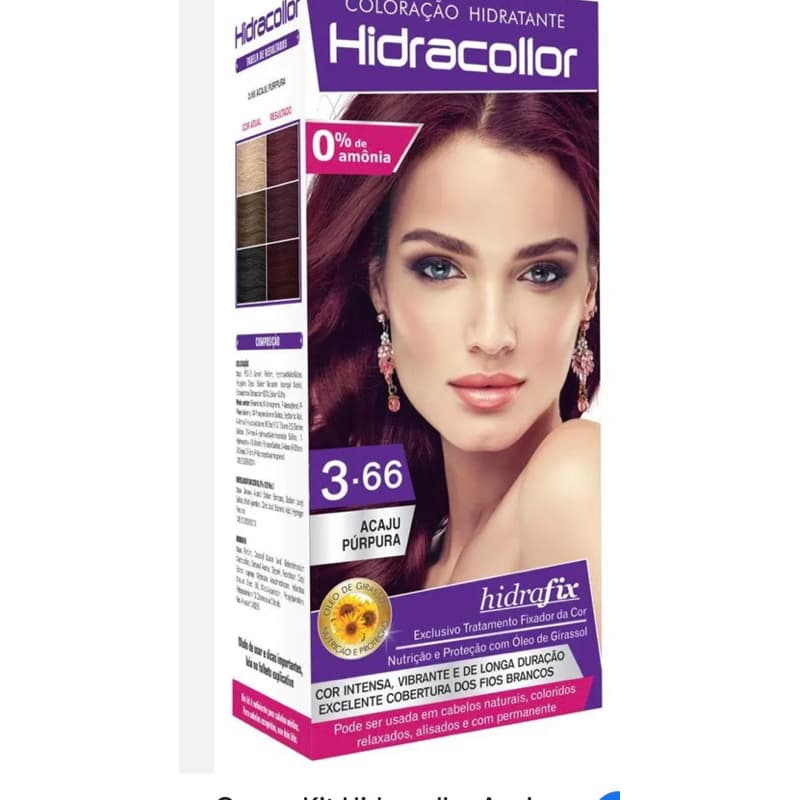 Tonalizante Hidracollor Hidratante 3.66 Acaju Púrpura
