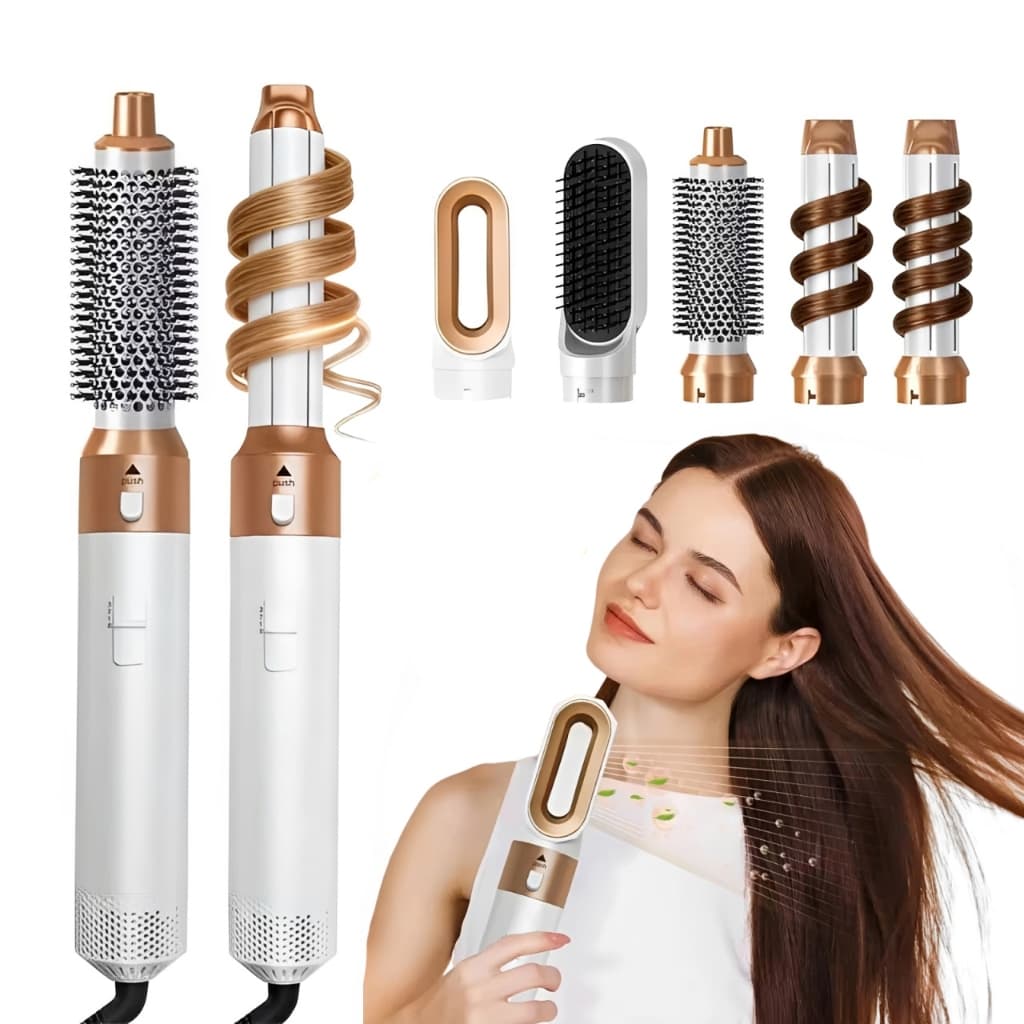 Escova Secadora de Cabelo 5 em 1 Multifuncional 110v 220v Reduz Frizz e Modela
