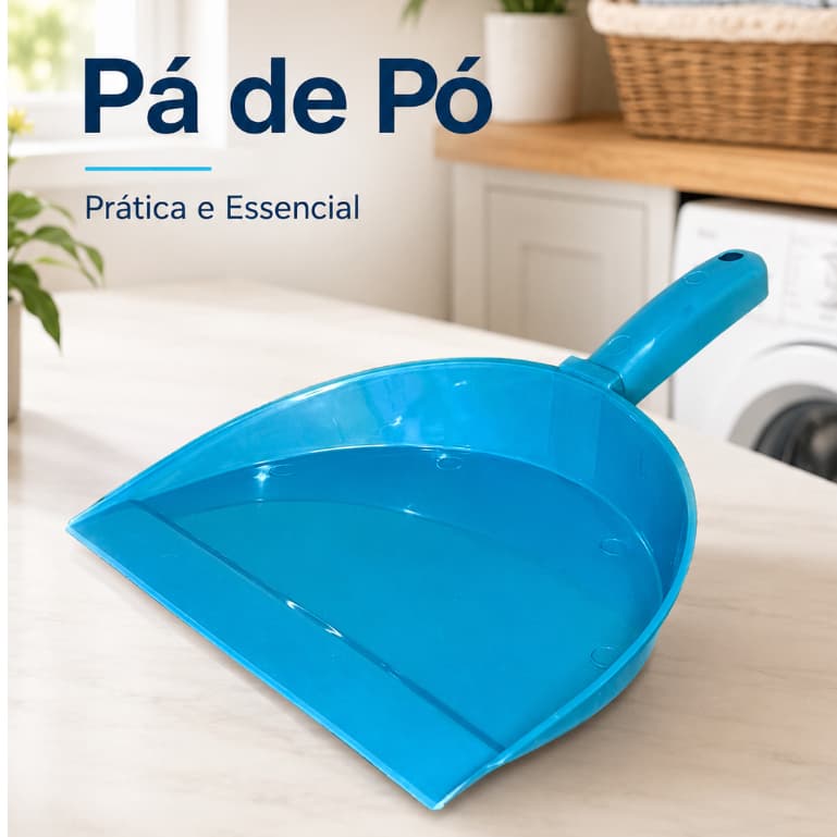 Pá De Lixo Plástica Para Faxina Doméstica Limpeza Cabo Curto