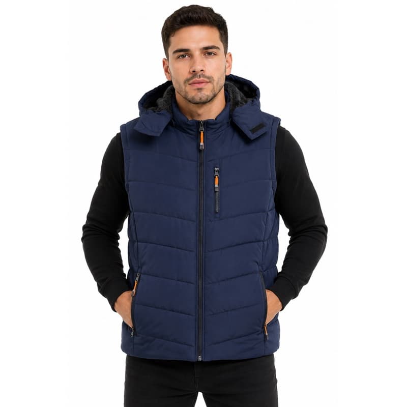 Colete Térmico Masculino Chiarelli Everest Impermeável Peluciado com Capuz Removível