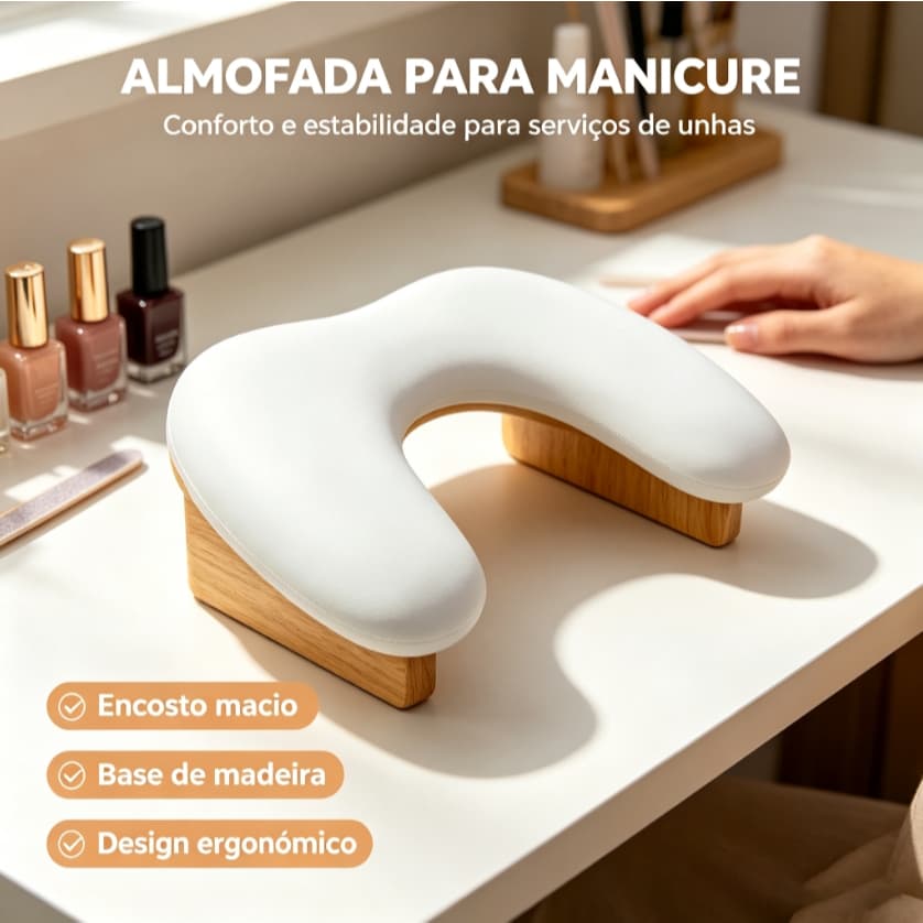 Apoio de Mão para Manicure Travesseiro de Braço Confortável para Manicure Pedicure Suporte de Pulso Profissional