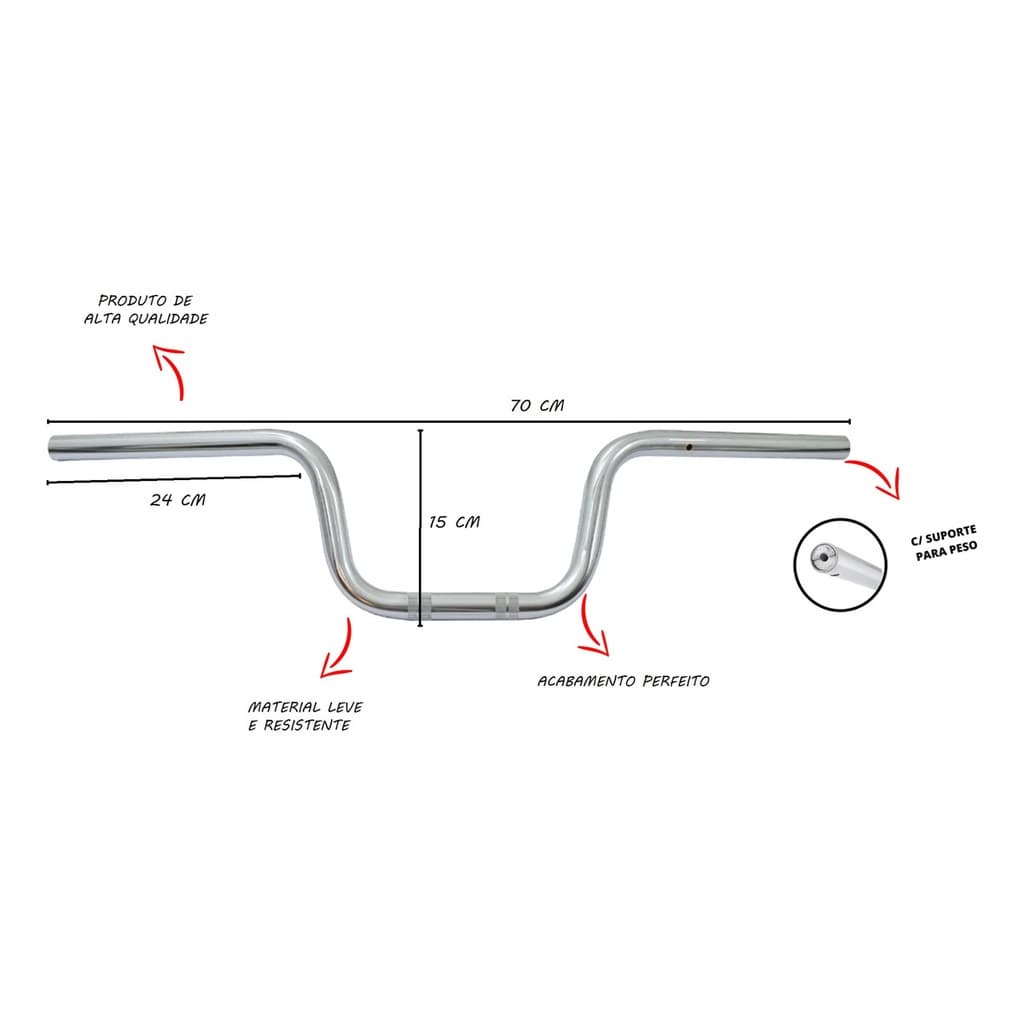 Guidao Cargo C/ Rosca Para Peso 1,9 MM - Honda CG Cargo Start Titan 160