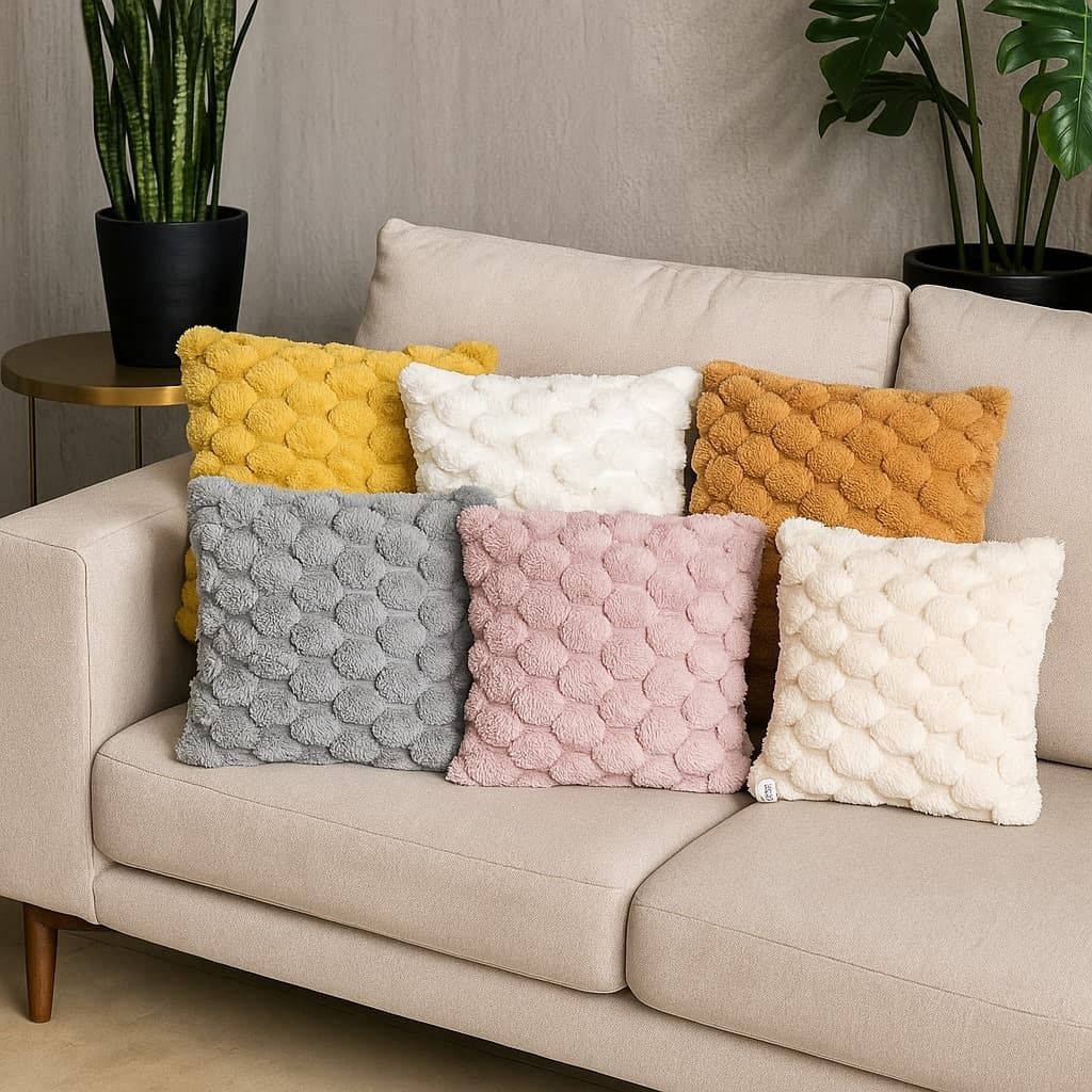 Capa de Almofada  Algodão Macio Artesanal  para Sofá Sala Decoração