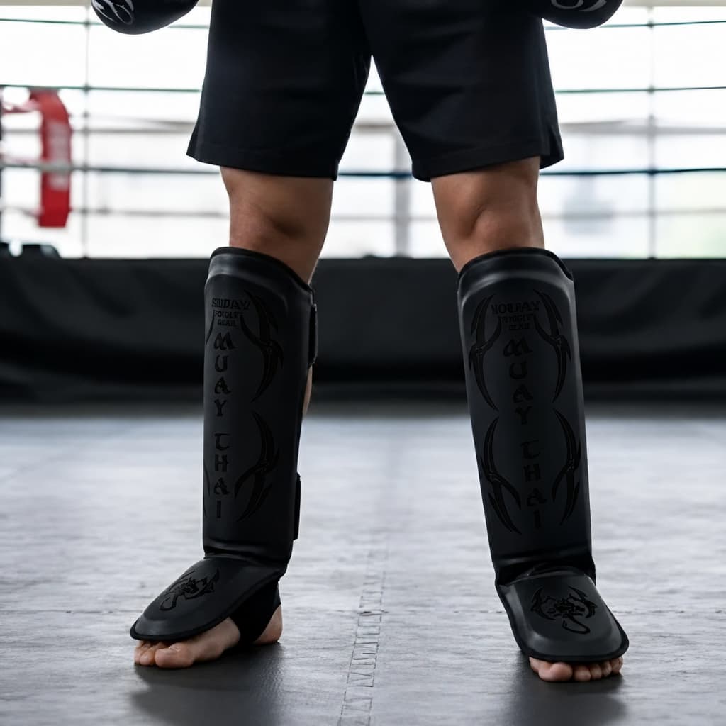 Caneleira Muay Thai Boxe Kickboxing Protetor De Canela Luta - Proteção, Conforto e Resistência
