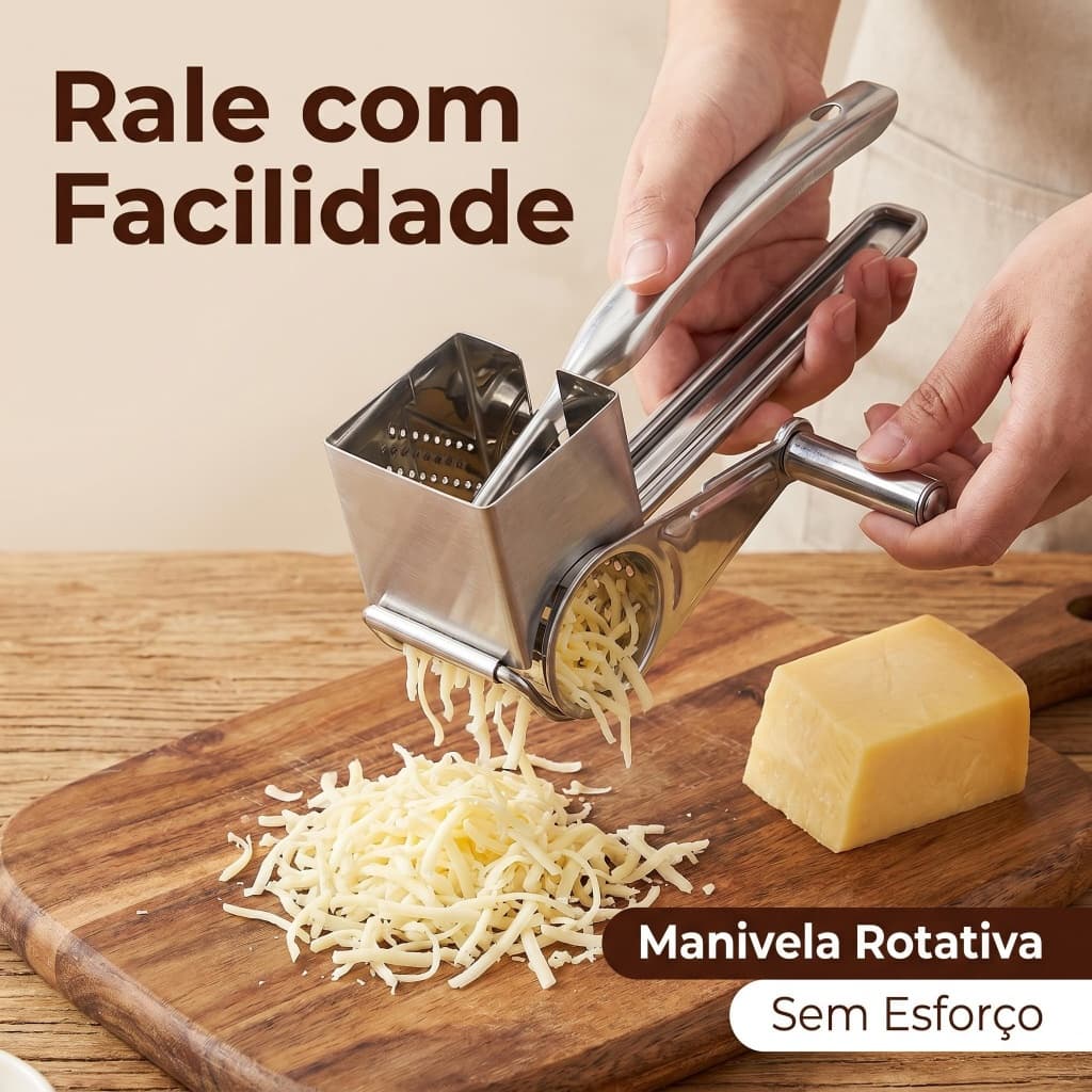 Ralador de Queijo Inoxidável 430 Multiuso Cozinha Doméstica