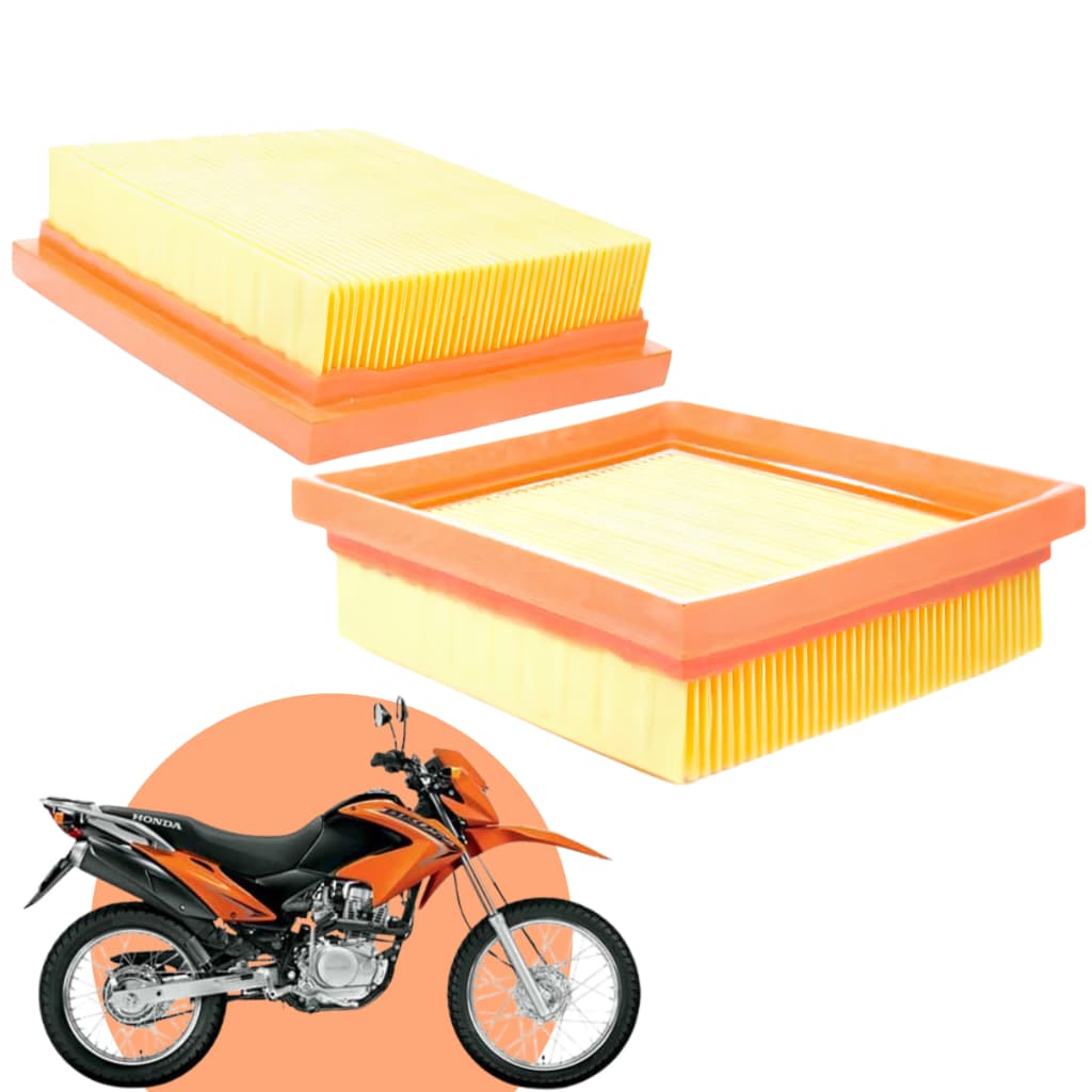 Filtro Ar Honda Bros 125 ES 2003 2004 2005 2013 2014 2015 Vedamotors Alta retenção Poeira Kit Manutenção