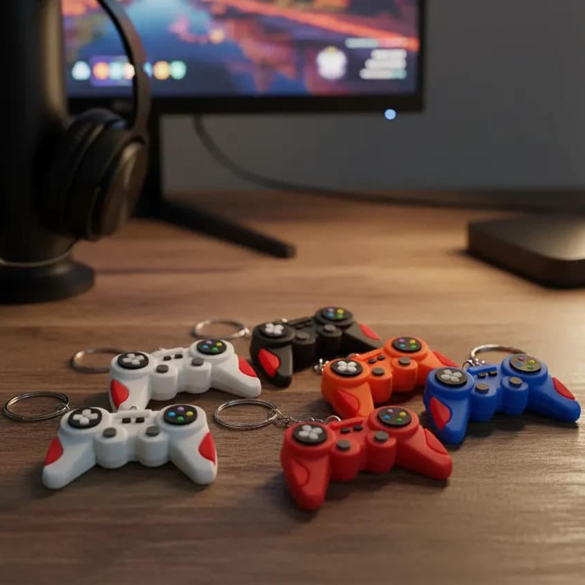 Chaveiro Controle Video Game Emborrachado - 12 Peças