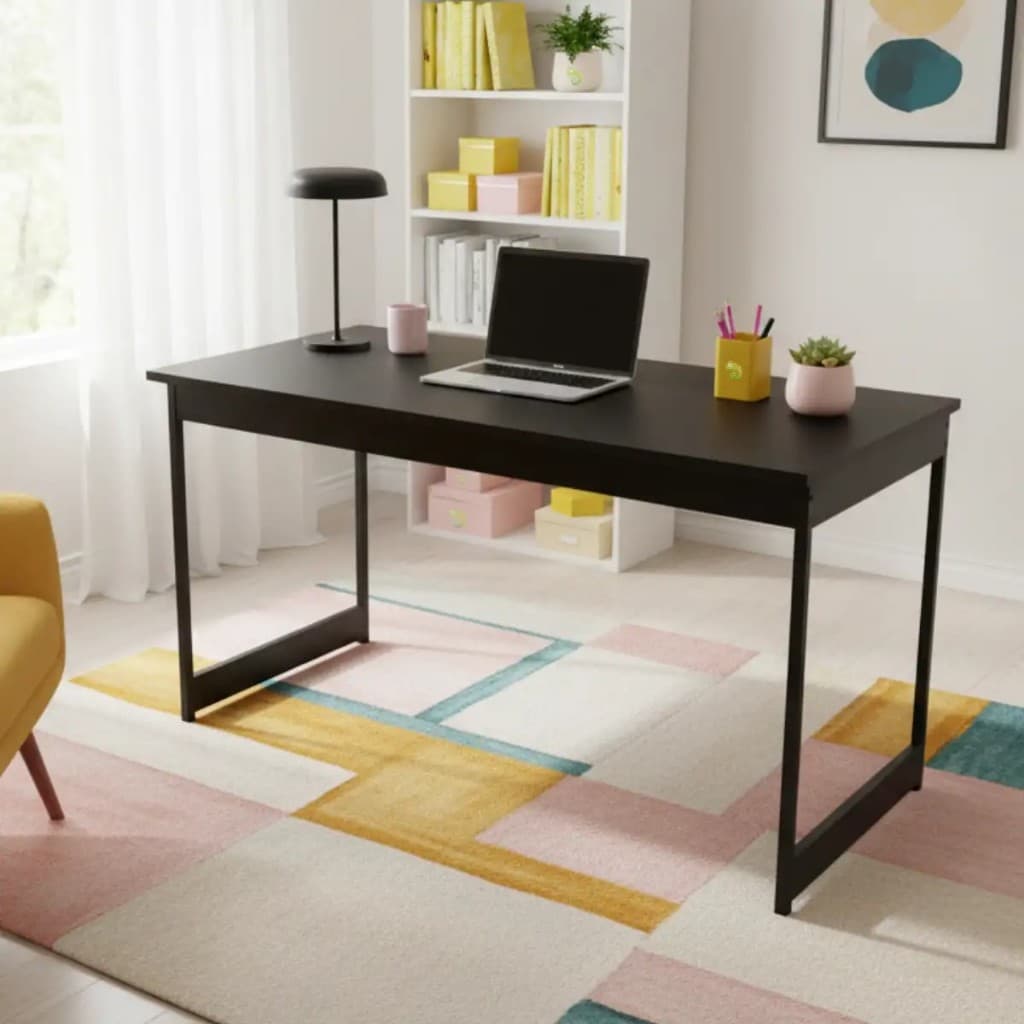 Escrivaninha Industrial Mesa De Estudo Aparador Office Pés De Aço 116X60cm Bia Camaleão